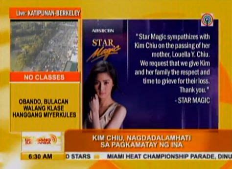 Kim Chiu speaks out about mother's death .